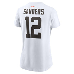 Shedeur Sanders Cleveland Browns Women's 2025 NFL Draft Name & Number T-Shirt - White sale