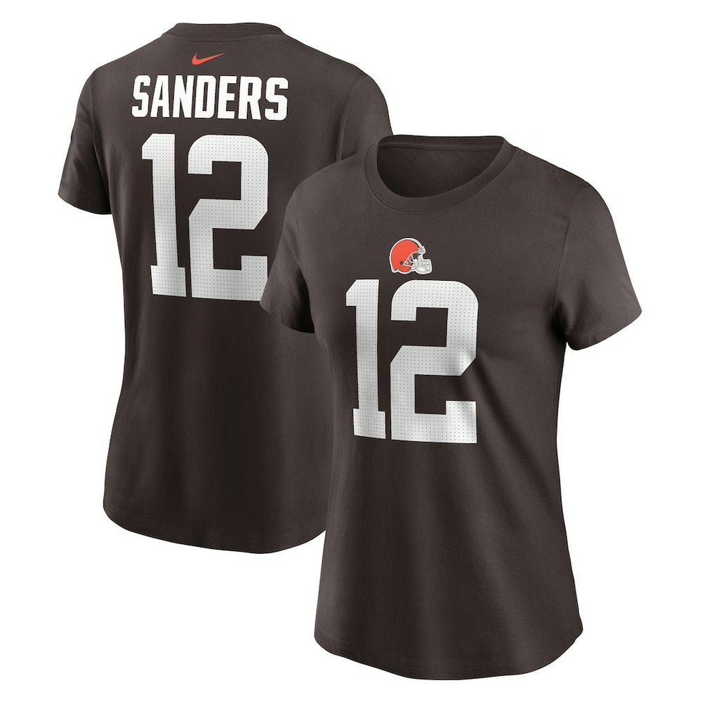 Shedeur Sanders Cleveland Browns Women's 2025 NFL Draft Name & Number T-Shirt - Brown discount