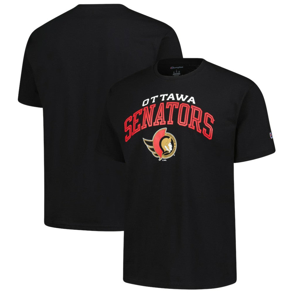 Ottawa Senators Champion Primary Logo T-Shirt - Black T-shirts