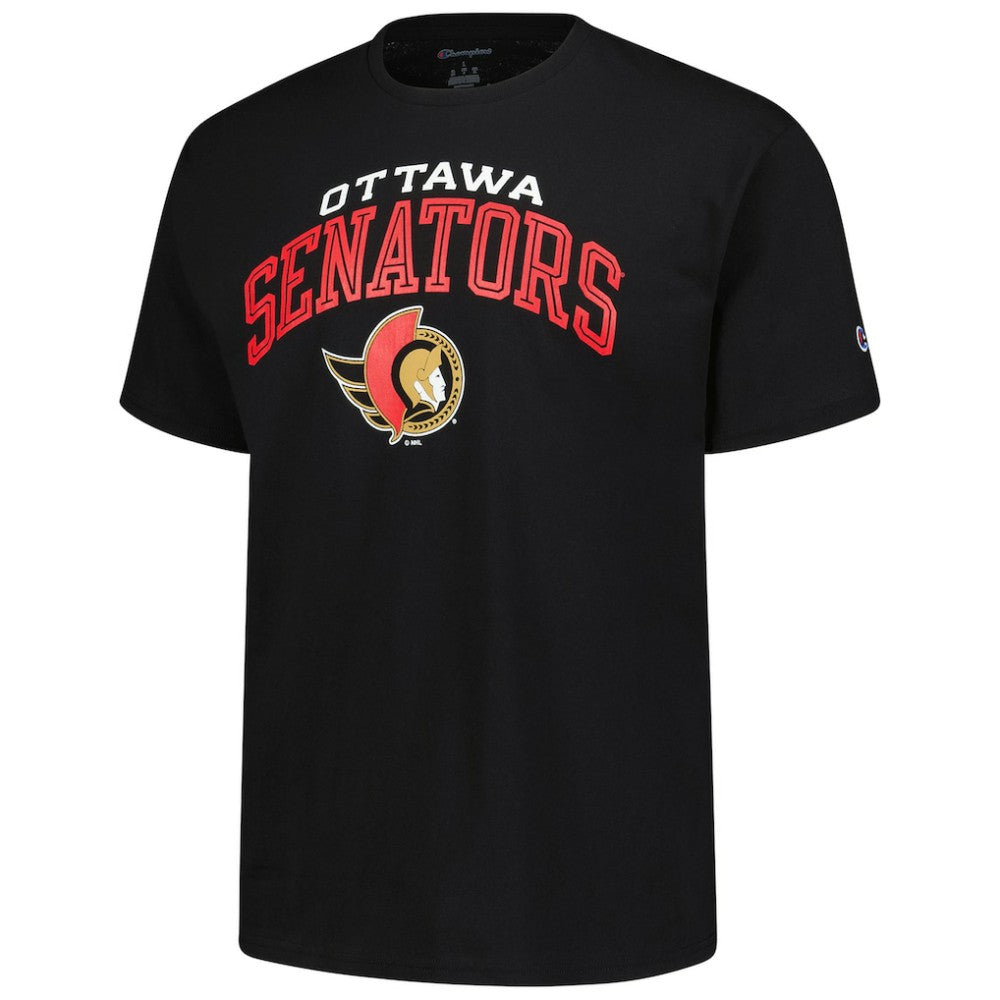 Ottawa Senators Champion Primary Logo T-Shirt - Black T-shirts