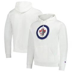 Winnipeg Jets Champion Primary Logo 1-Hit Pullover Hoodie - White Hoodies