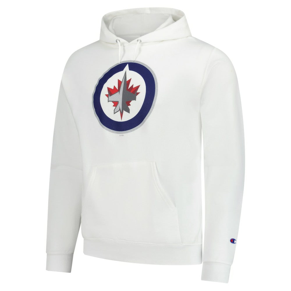 Winnipeg Jets Champion Primary Logo 1-Hit Pullover Hoodie - White Hoodies