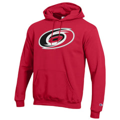 Carolina Hurricanes Champion Primary Logo 1-Hit Pullover Hoodie - Red Hoodies