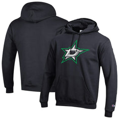 Dallas Stars Champion Primary Logo 1-Hit Pullover Hoodie - Black Hoodies
