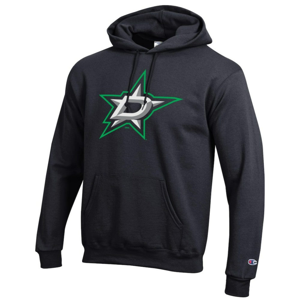 Dallas Stars Champion Primary Logo 1-Hit Pullover Hoodie - Black Hoodies