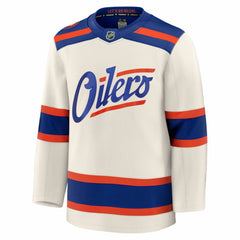 Edmonton Oilers Fanatics Alternate Premium Jersey - Light Beige Jerseys