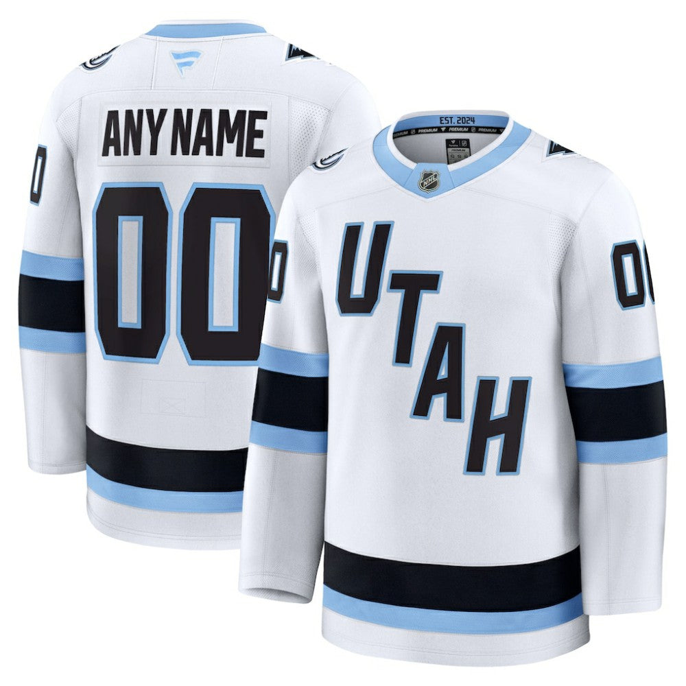 Utah Mammoth Fanatics Away Premium Custom Jersey - White Jerseys