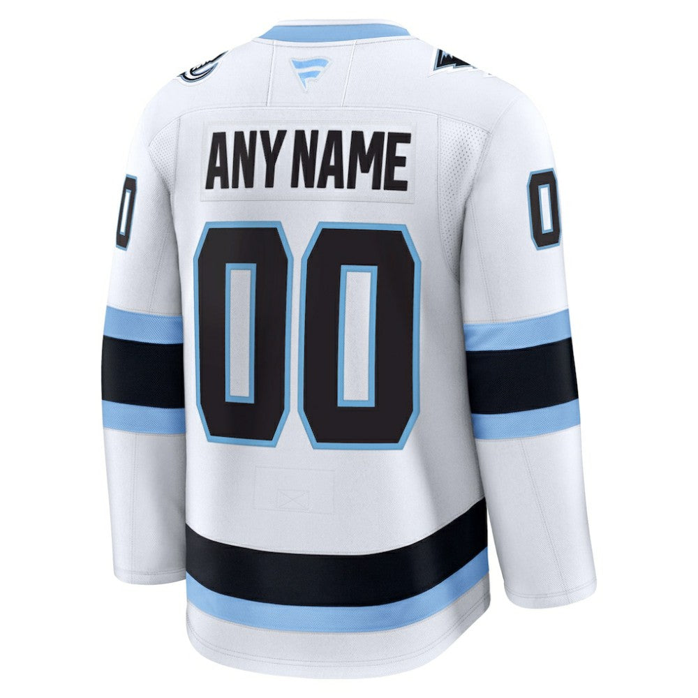 Utah Mammoth Fanatics Away Premium Custom Jersey - White Jerseys