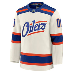 Edmonton Oilers Fanatics Alternate Premium Custom Jersey - Light Beige Jerseys