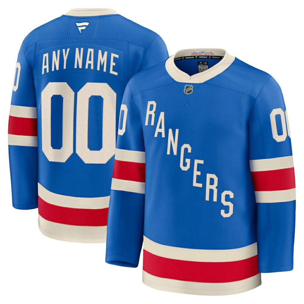 New York Rangers Fanatics Centennial Premium Custom Jersey - Blue Jerseys