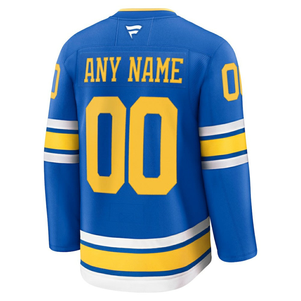 St. Louis Blues Fanatics Home Premium Custom Jersey - Blue Jerseys