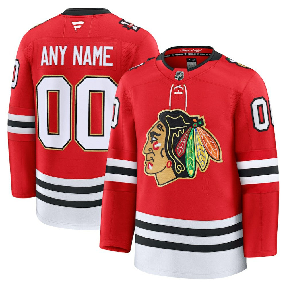 Chicago Blackhawks Fanatics Centennial Premium Custom Jersey - Red Jerseys