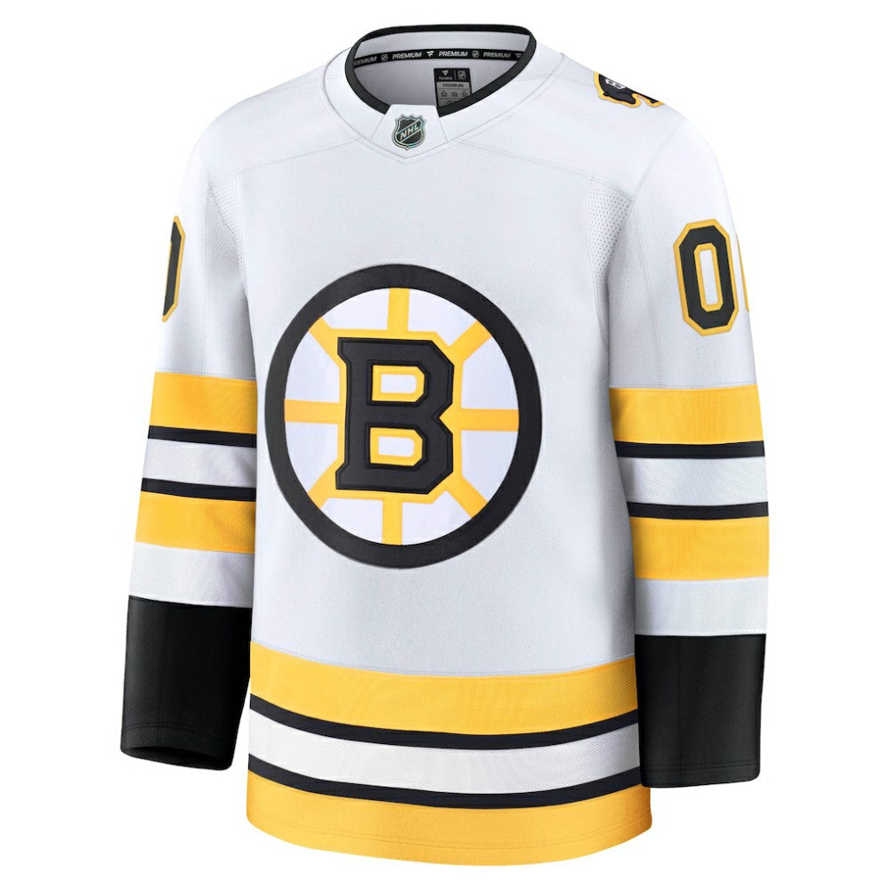 Boston Bruins Fanatics Away Premium Custom Jersey - White Jerseys