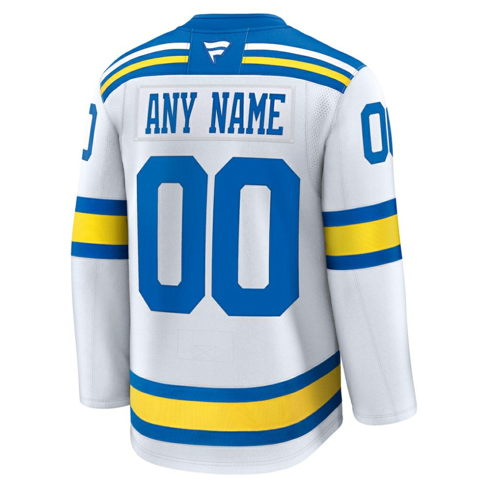 St. Louis Blues Fanatics Away Premium Custom Jersey - White Jerseys