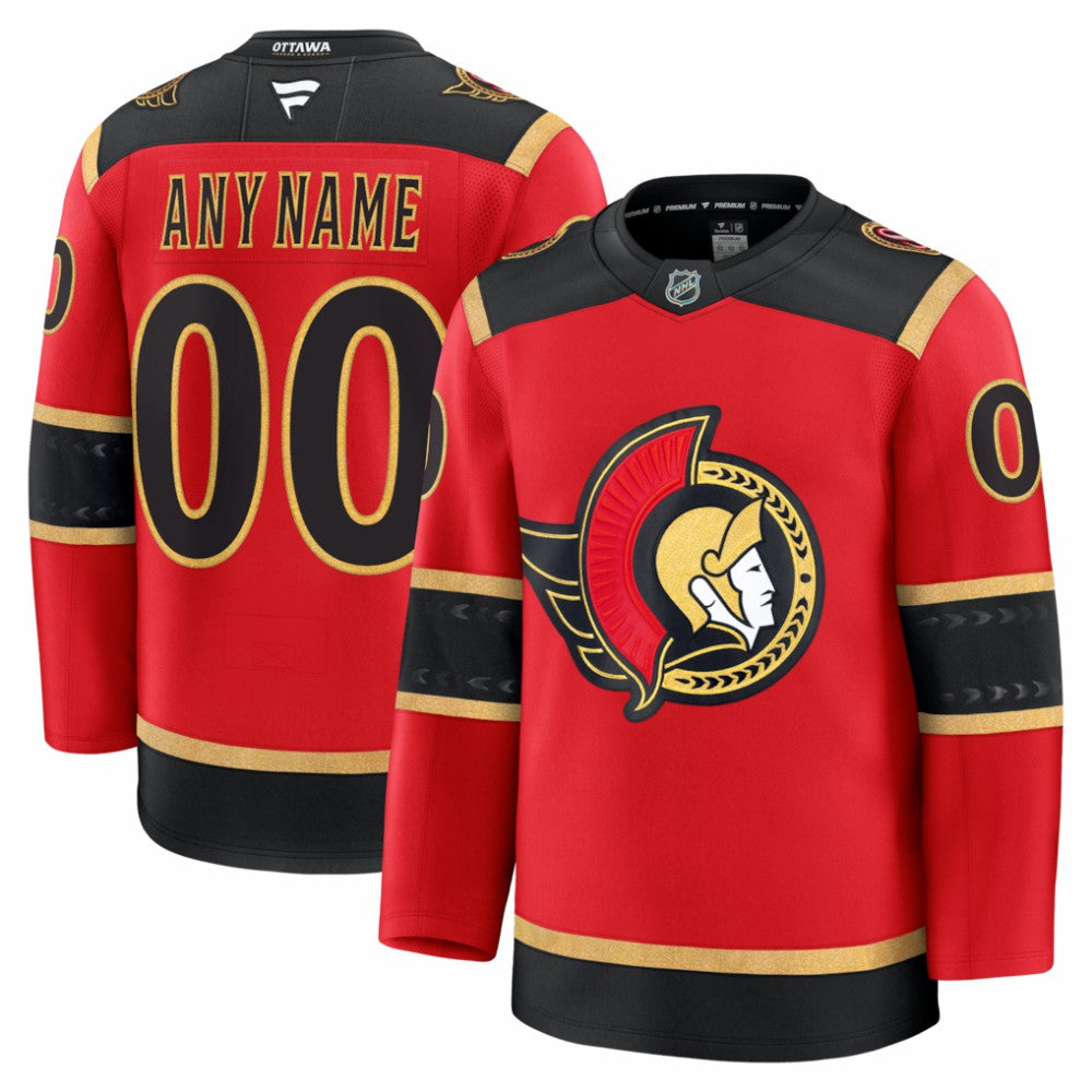 Ottawa Senators Fanatics Alternate Custom Premium Jersey - Red Jerseys