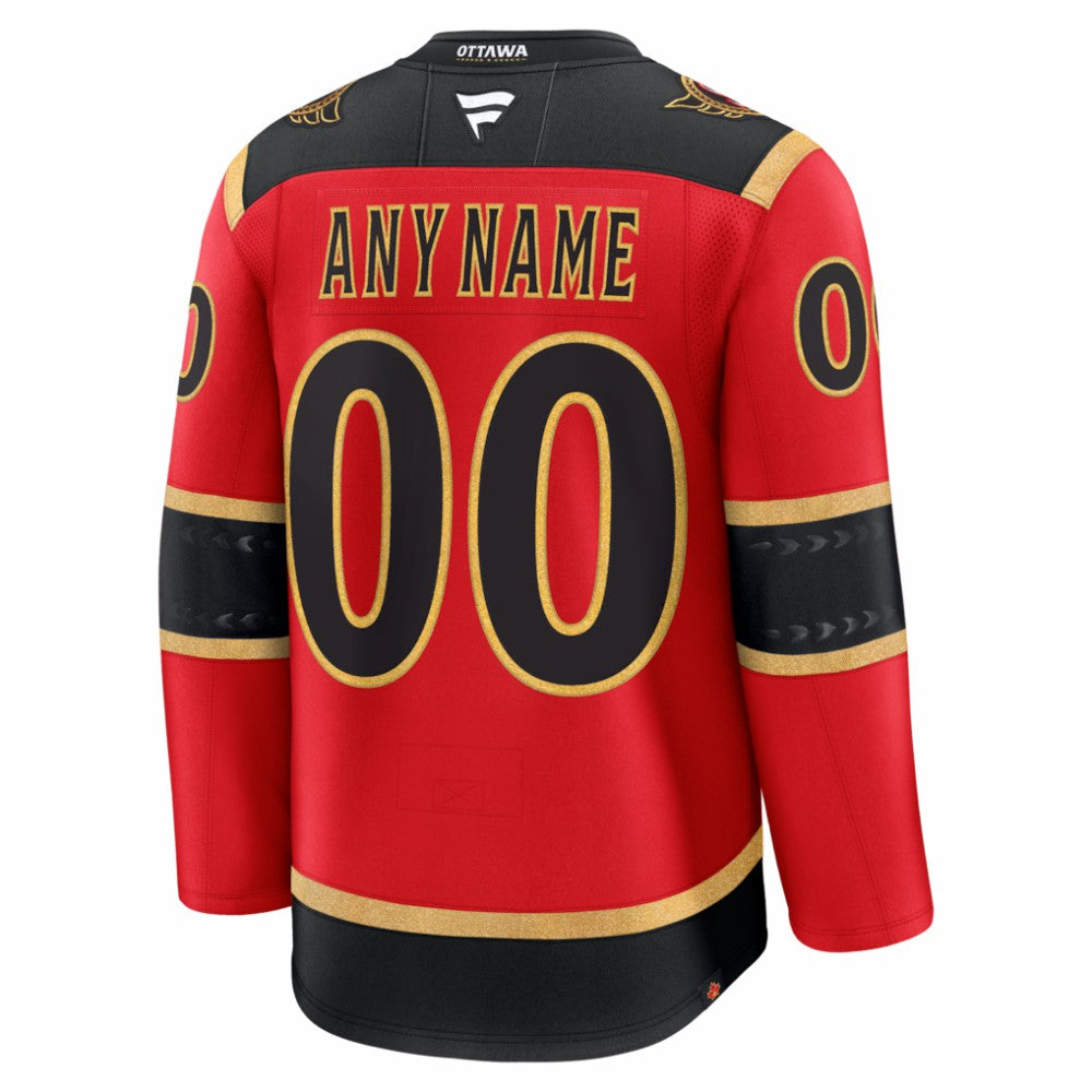 Ottawa Senators Fanatics Alternate Custom Premium Jersey - Red Jerseys