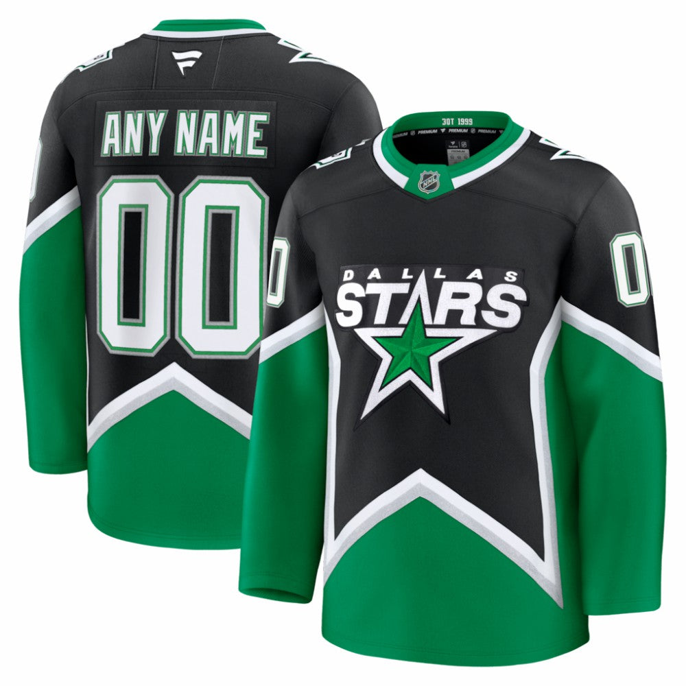 Dallas Stars Fanatics Alternate Premium Custom Jersey - Black Jerseys