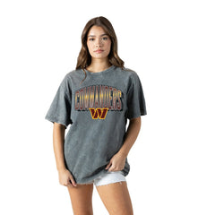 Washington Commanders Gameday Couture Women's Peak Performance Oversized Snow Wash T-Shirt - Gray for sale