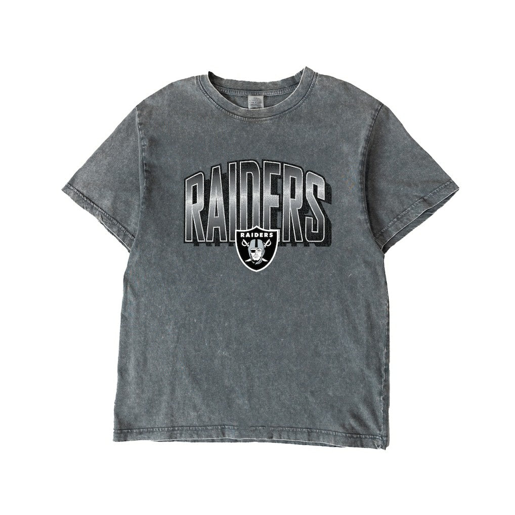 Las Vegas Raiders Gameday Couture Women's Peak Performance Oversized Snow Wash T-Shirt - Gray discount