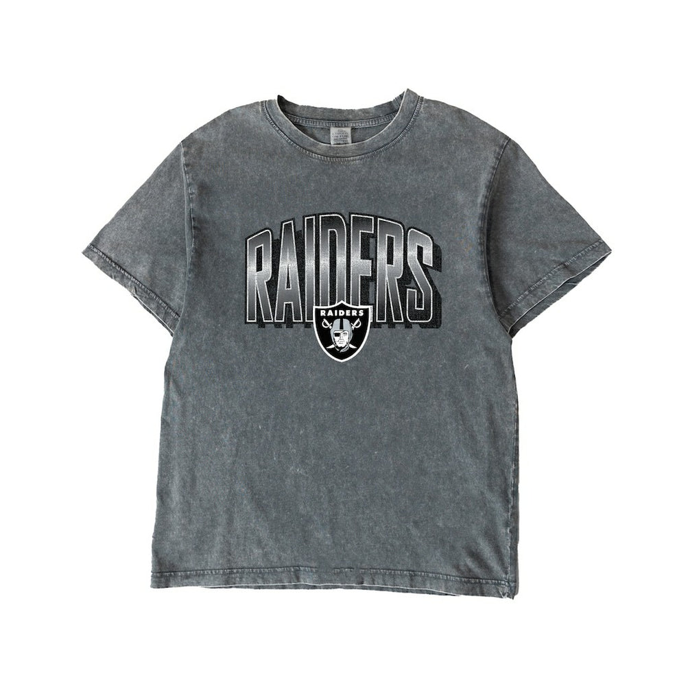 Las Vegas Raiders Gameday Couture Women's Peak Performance Oversized Snow Wash T-Shirt - Gray discount