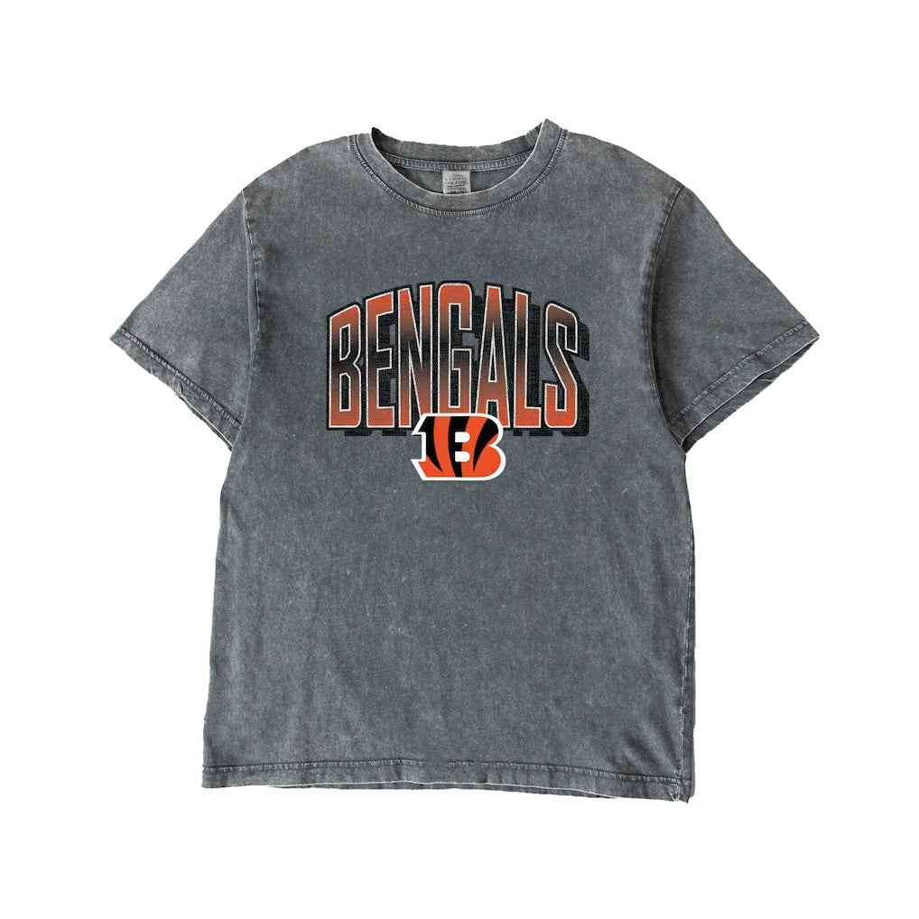 Cincinnati Bengals Gameday Couture Women's Peak Performance Oversized Snow Wash T-Shirt - Gray outlet