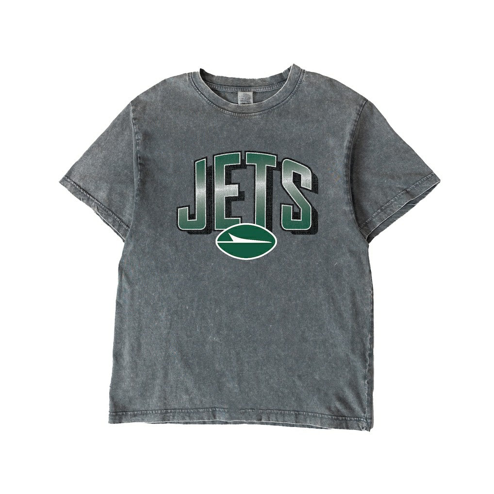 New York Jets Gameday Couture Women's Peak Performance Oversized Snow Wash T-Shirt - Gray online