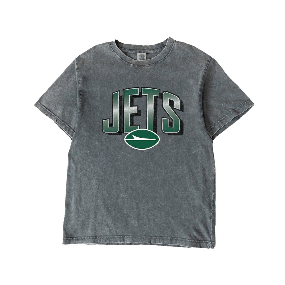 New York Jets Gameday Couture Women's Peak Performance Oversized Snow Wash T-Shirt - Gray online