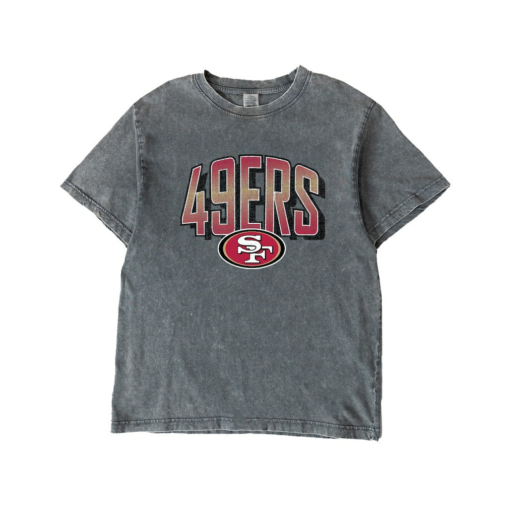 San Francisco 49ers Gameday Couture Women's Peak Performance Oversized Snow Wash T-Shirt - Gray outlet