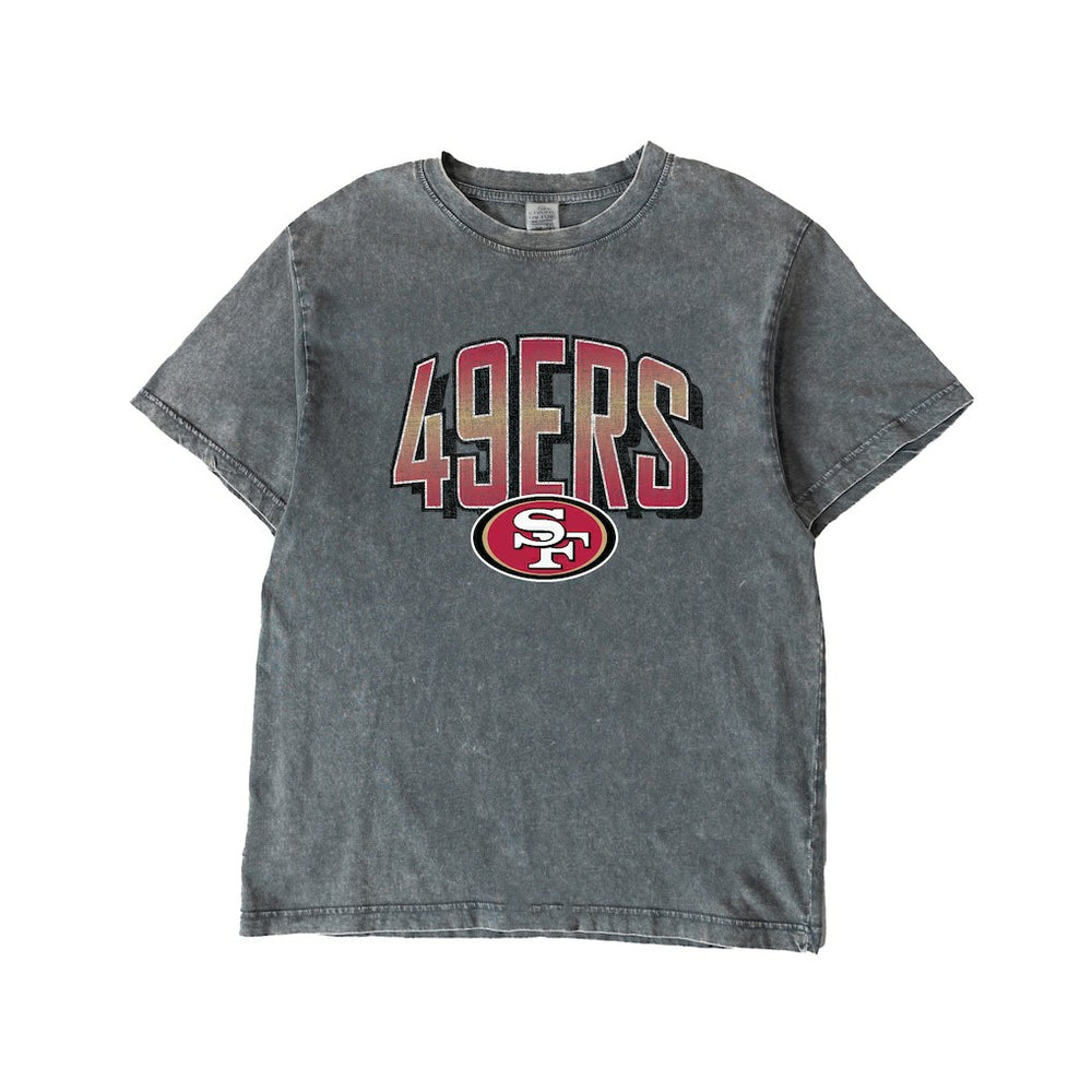 San Francisco 49ers Gameday Couture Women's Peak Performance Oversized Snow Wash T-Shirt - Gray outlet