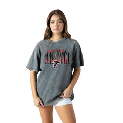 Atlanta Falcons Gameday Couture Women's Peak Performance Oversized Snow Wash T-Shirt - Gray outlet