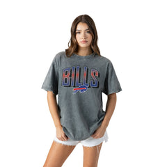 Buffalo Bills Gameday Couture Women's Peak Performance Oversized Snow Wash T-Shirt - Gray online