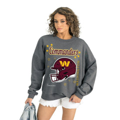Washington Commanders Gameday Couture Women's Ready to Rumble Premium Fleece Pullover Sweatshirt - Gray discount