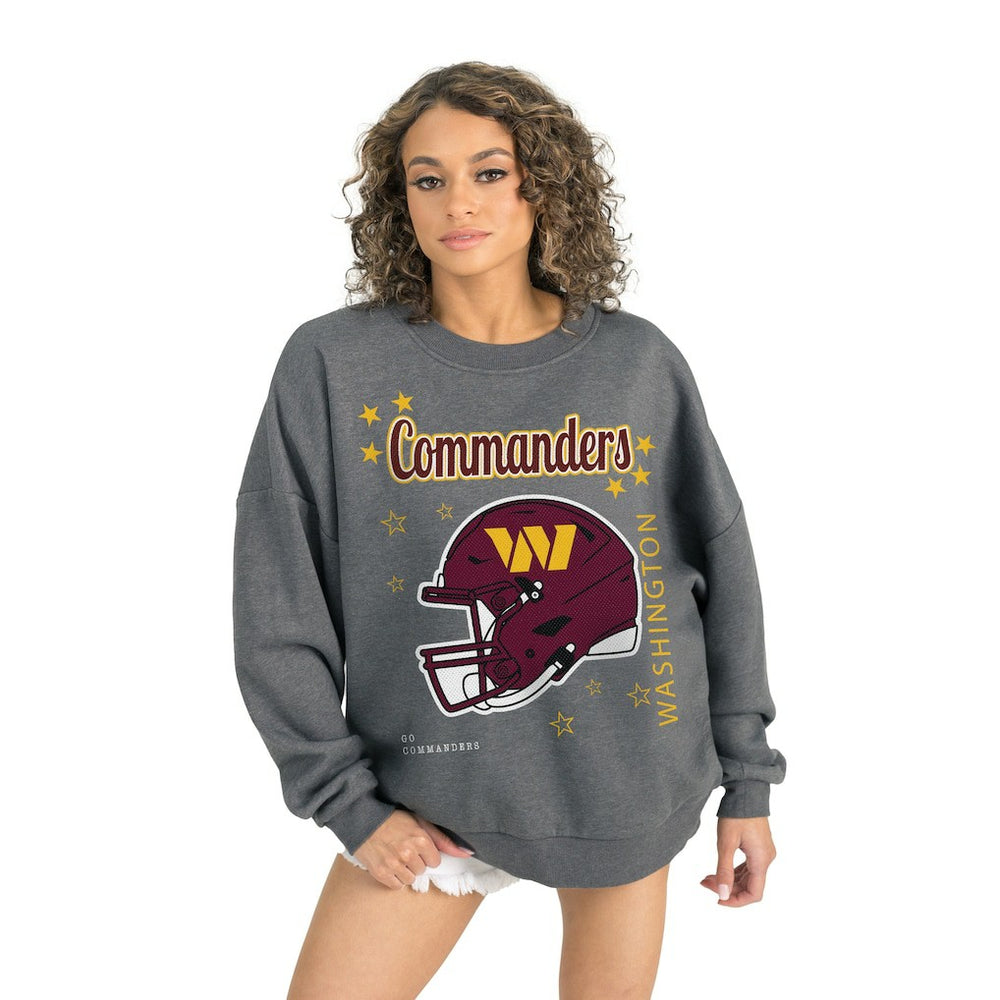 Washington Commanders Gameday Couture Women's Ready to Rumble Premium Fleece Pullover Sweatshirt - Gray discount