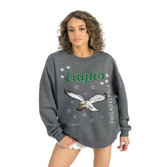 Philadelphia Eagles Gameday Couture Women's Ready to Rumble Premium Fleece Pullover Sweatshirt - Gray on sale