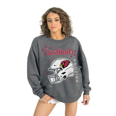 Arizona Cardinals Gameday Couture Women's Ready to Rumble Premium Fleece Pullover Sweatshirt - Gray for sale