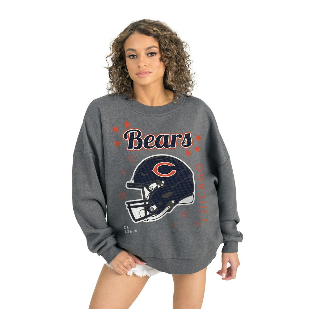 Chicago Bears Gameday Couture Women's Ready to Rumble Premium Fleece Pullover Sweatshirt - Gray outlet