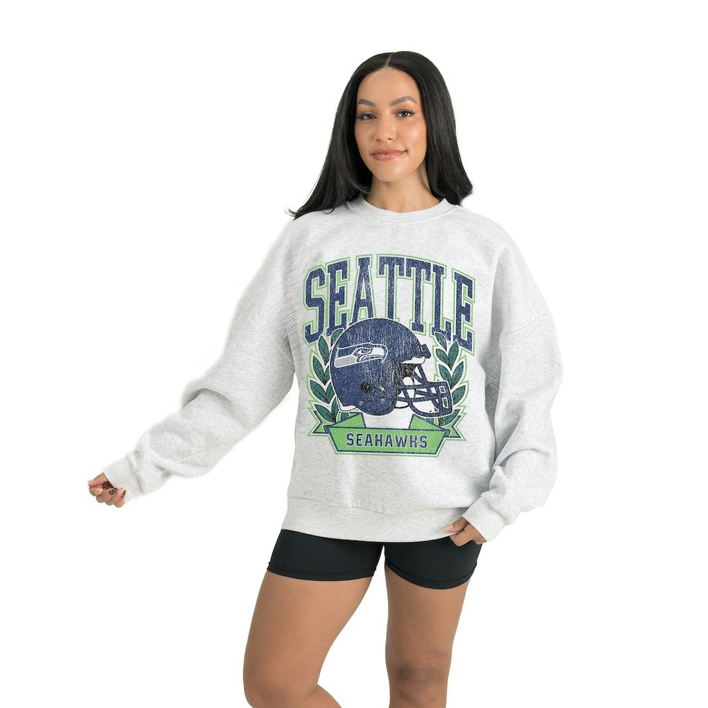 Seattle Seahawks Gameday Couture Women's Heritage Premium Fleece Pullover Sweatshirt - Gray online