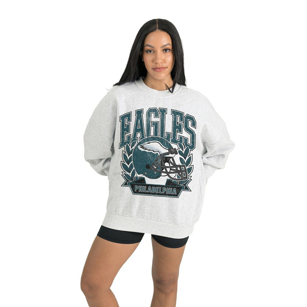 Philadelphia Eagles Gameday Couture Women's Heritage Premium Fleece Pullover Sweatshirt - Gray online