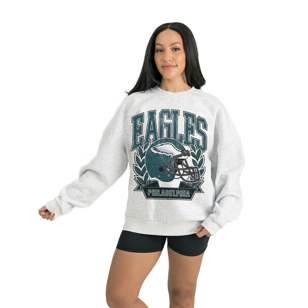 Philadelphia Eagles Gameday Couture Women's Heritage Premium Fleece Pullover Sweatshirt - Gray online