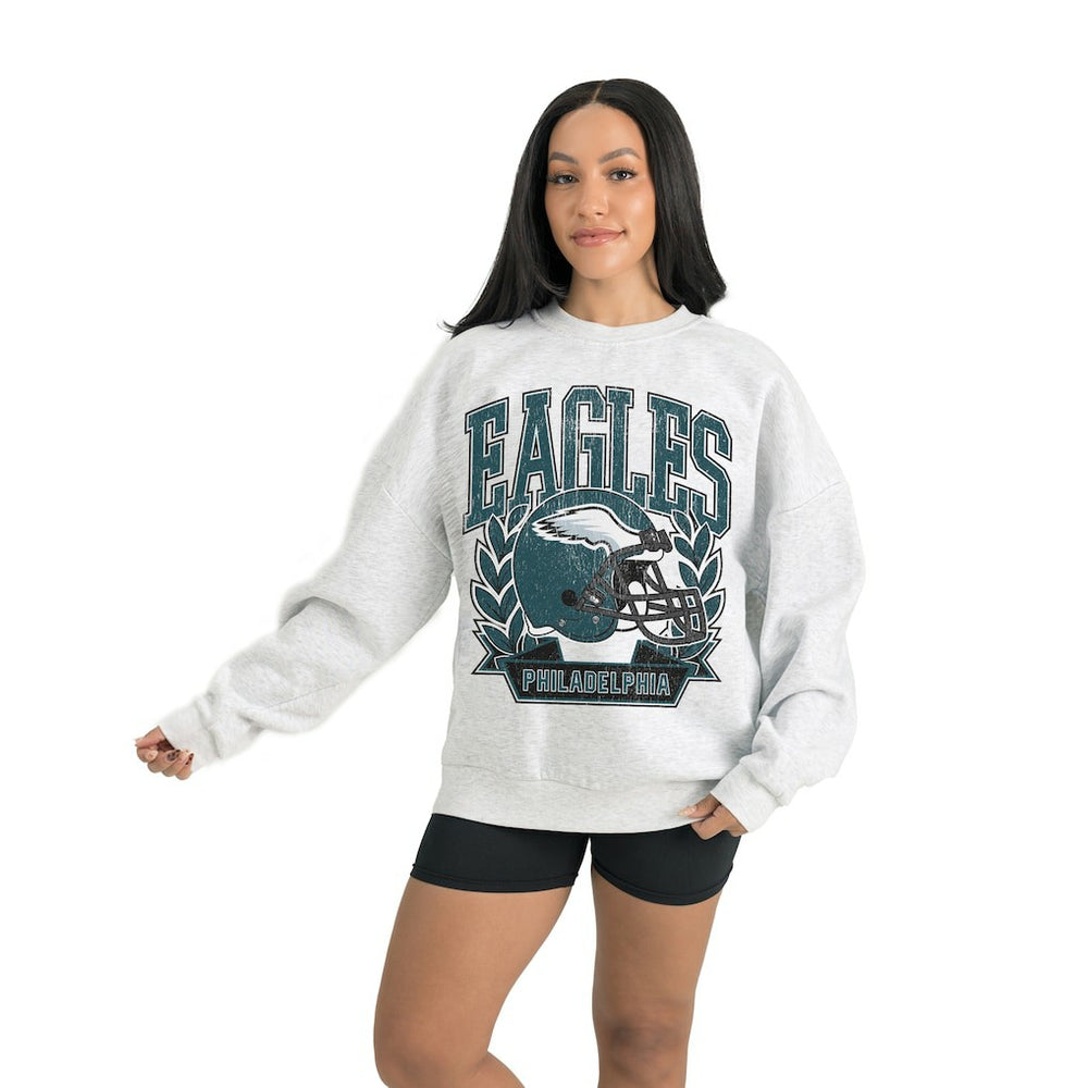 Philadelphia Eagles Gameday Couture Women's Heritage Premium Fleece Pullover Sweatshirt - Gray online