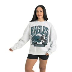 Philadelphia Eagles Gameday Couture Women's Heritage Premium Fleece Pullover Sweatshirt - Gray online