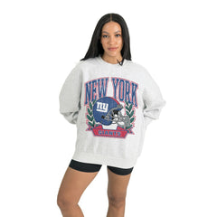 New York Giants Gameday Couture Women's Heritage Premium Fleece Pullover Sweatshirt - Gray sale