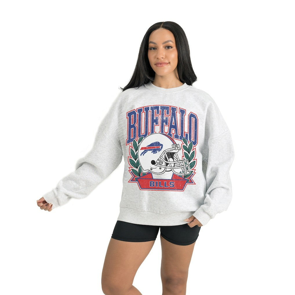 Buffalo Bills Gameday Couture Women's Heritage Premium Fleece Pullover Sweatshirt - Gray online
