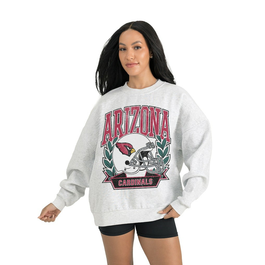 Arizona Cardinals Gameday Couture Women's Heritage Premium Fleece Pullover Sweatshirt - Gray on sale