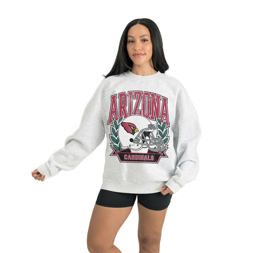 Arizona Cardinals Gameday Couture Women's Heritage Premium Fleece Pullover Sweatshirt - Gray on sale