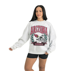 Arizona Cardinals Gameday Couture Women's Heritage Premium Fleece Pullover Sweatshirt - Gray on sale