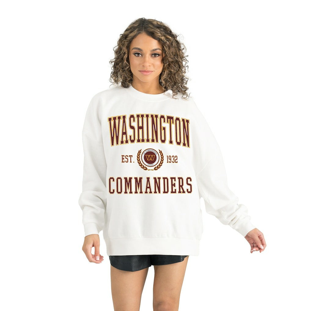 Washington Commanders Gameday Couture Women's Timeless Triumph Premium Fleece Pullover Sweatshirt - White outlet