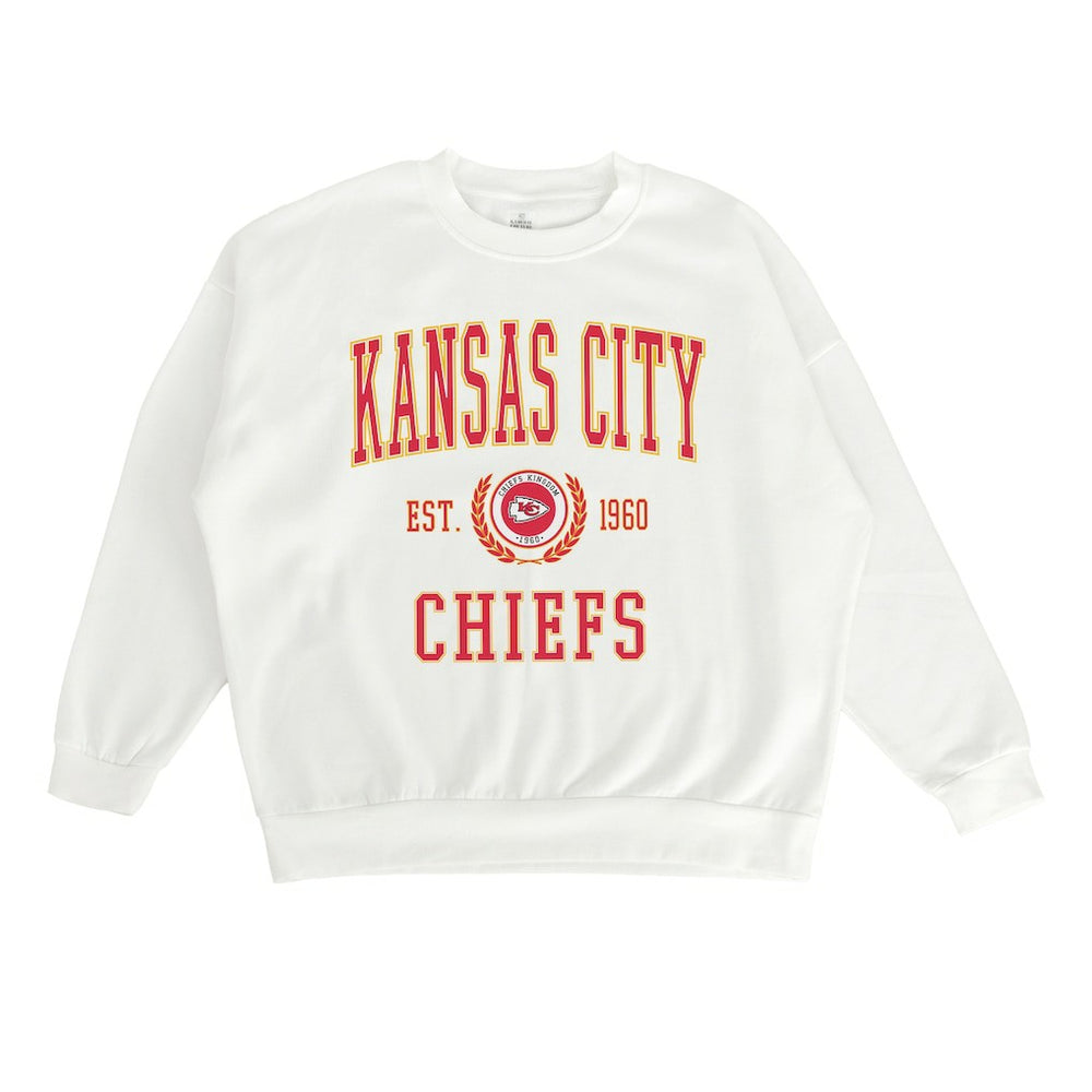 Kansas City Chiefs Gameday Couture Women's Timeless Triumph Premium Fleece Pullover Sweatshirt - White outlet