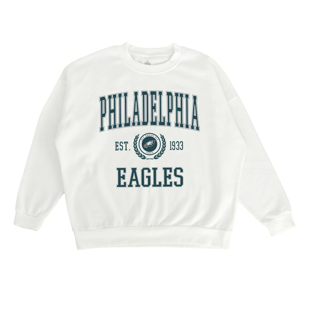Philadelphia Eagles Gameday Couture Women's Timeless Triumph Premium Fleece Pullover Sweatshirt - White sale