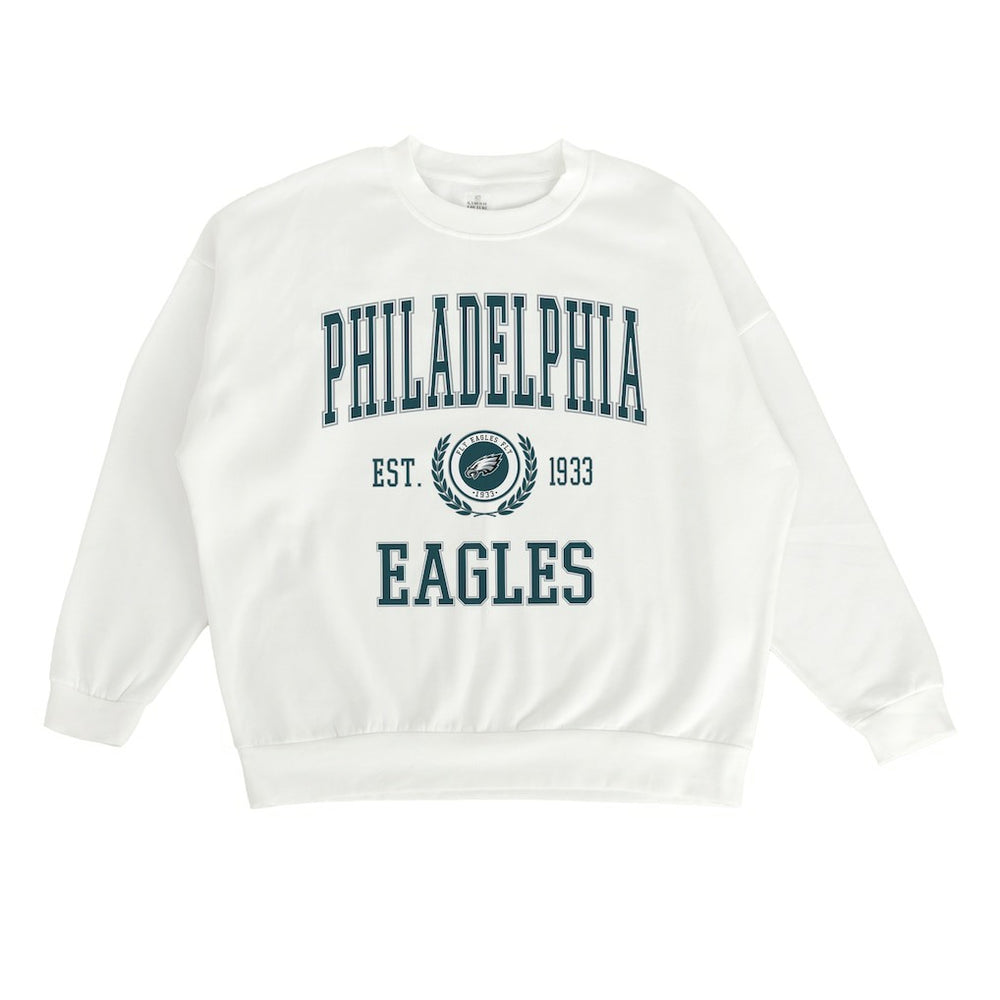 Philadelphia Eagles Gameday Couture Women's Timeless Triumph Premium Fleece Pullover Sweatshirt - White sale